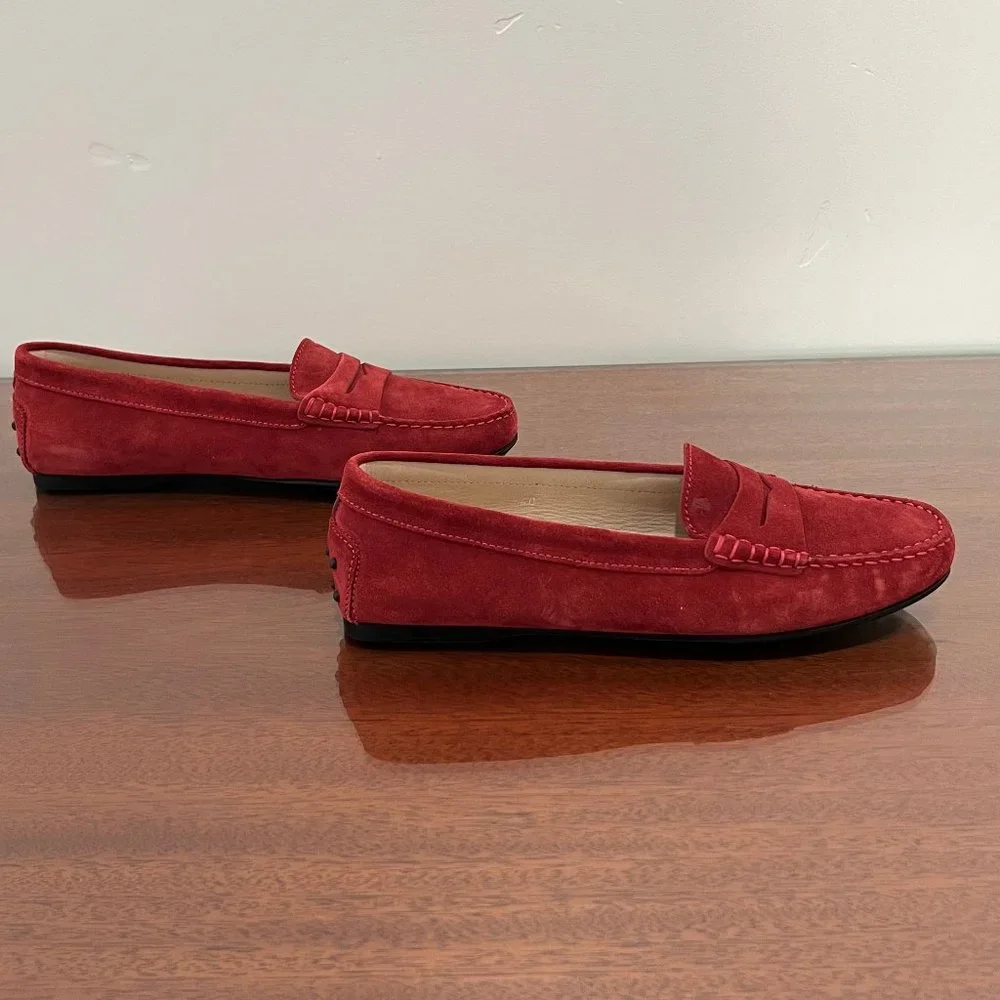 NIB Tod's Gommino Suede Loafers - Picture 7 of 15
